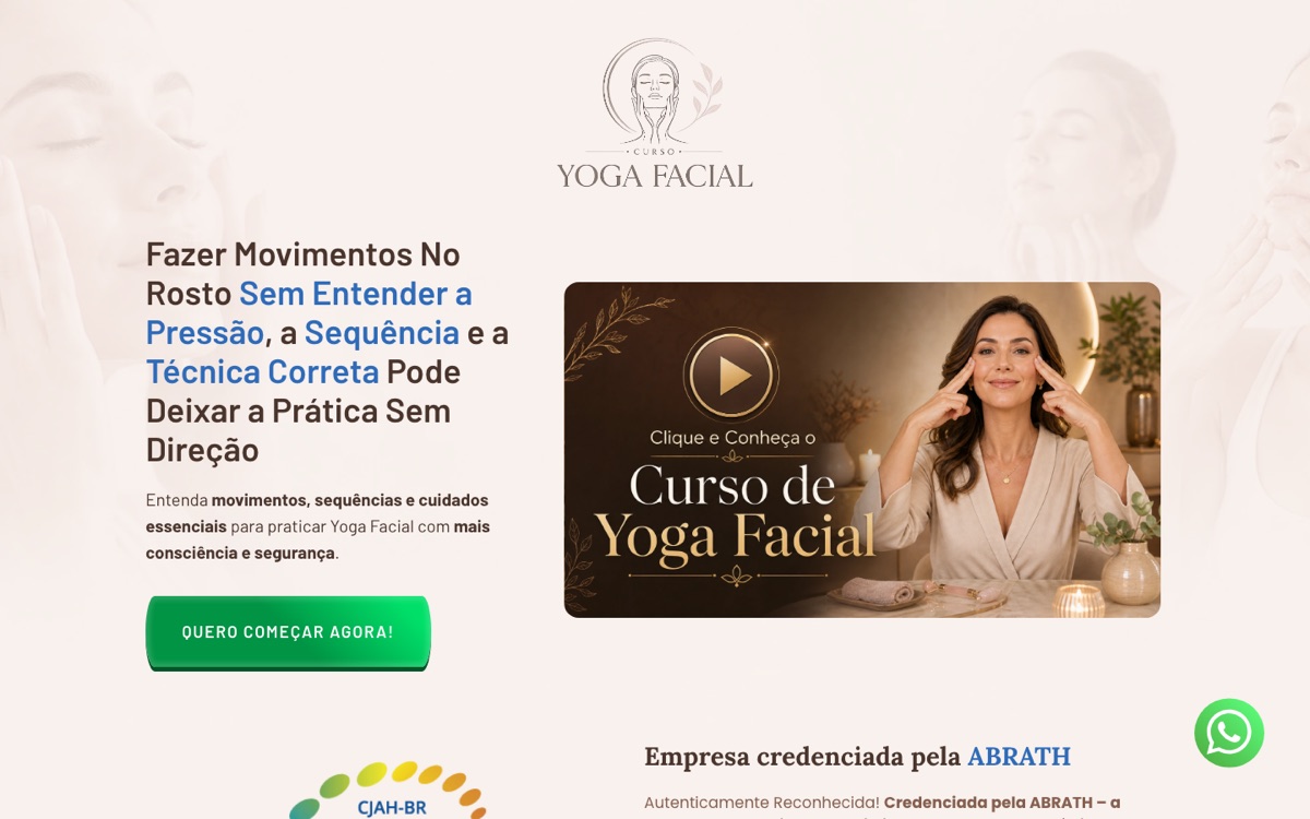 Página Yoga Facial